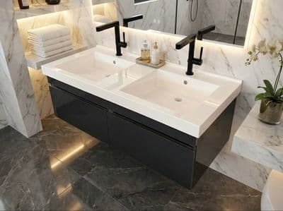 Meuble de salle de bains Surf 120 cm à deux tiroirs (sans vasque)